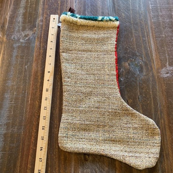 Christmas Stocking Quilted Patchwork Fabric Dog Puppies NEW 18” Handmade - Picture 5 of 5